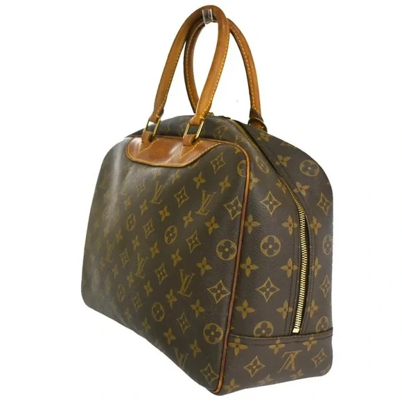LOUIS VUITTON LV Logo Deauville Hand Bag Monogram Leather Brown M47270 64JH796 - Picture 6 of 16